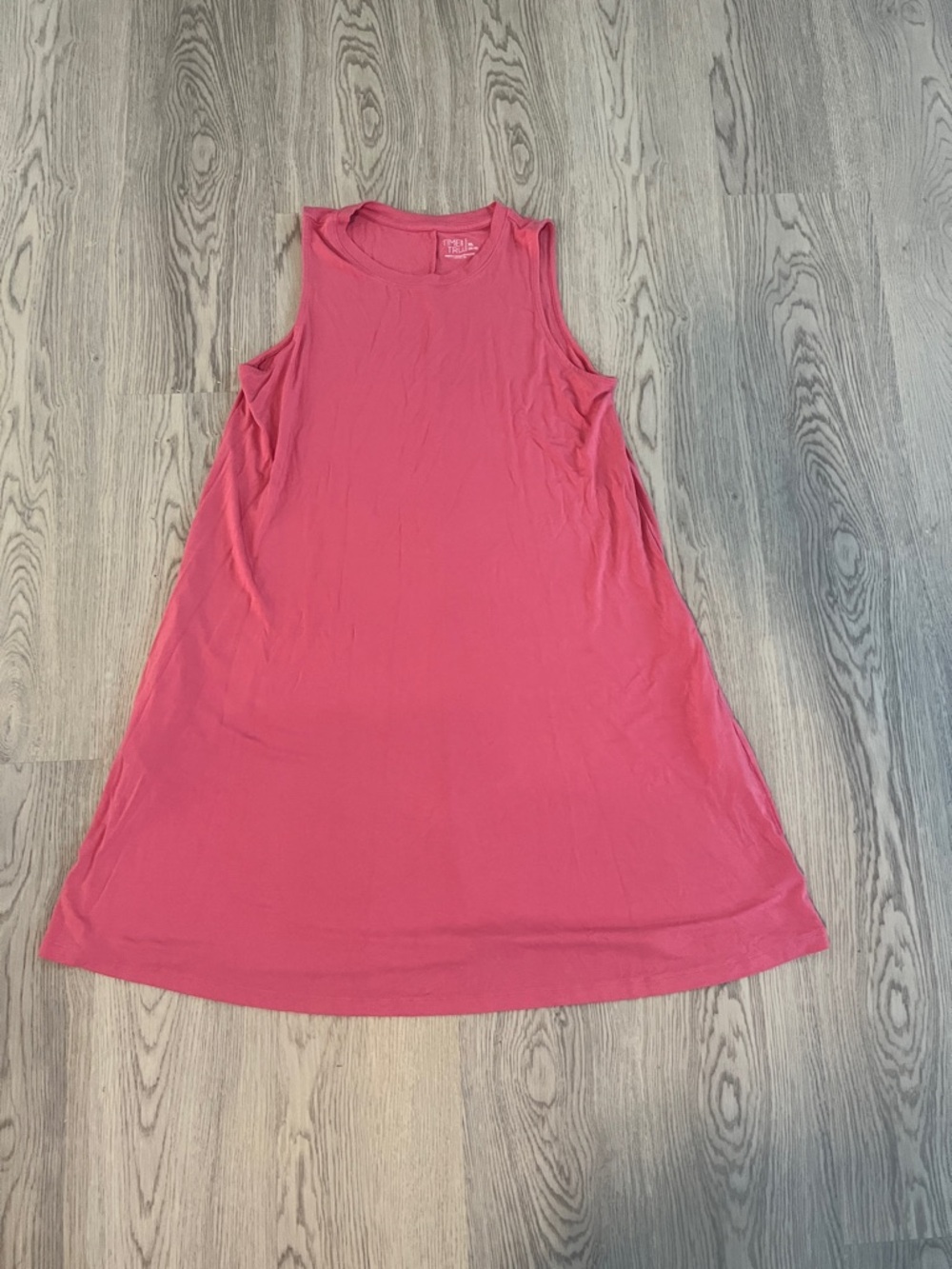 Time and Tru Pink Sleeveless A-Line Tank Top